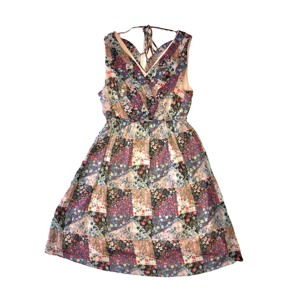 Jessica Simpson Maternity Floral Patchwork Sleeveless Dress Size Medium